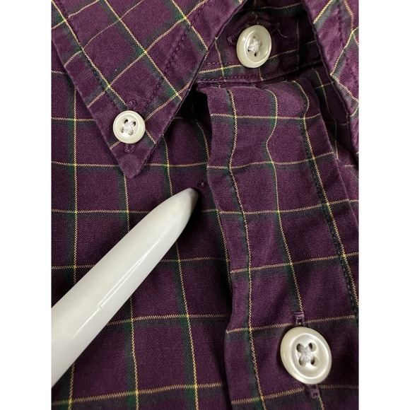 Polo Ralph Lauren Shirt Mens Large Long Sleeve Button Up Purple Check - Picture 11 of 11